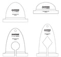 Ruler Swag Templates 4" (QM) — genuine Janome accessory, part HG00605-JA