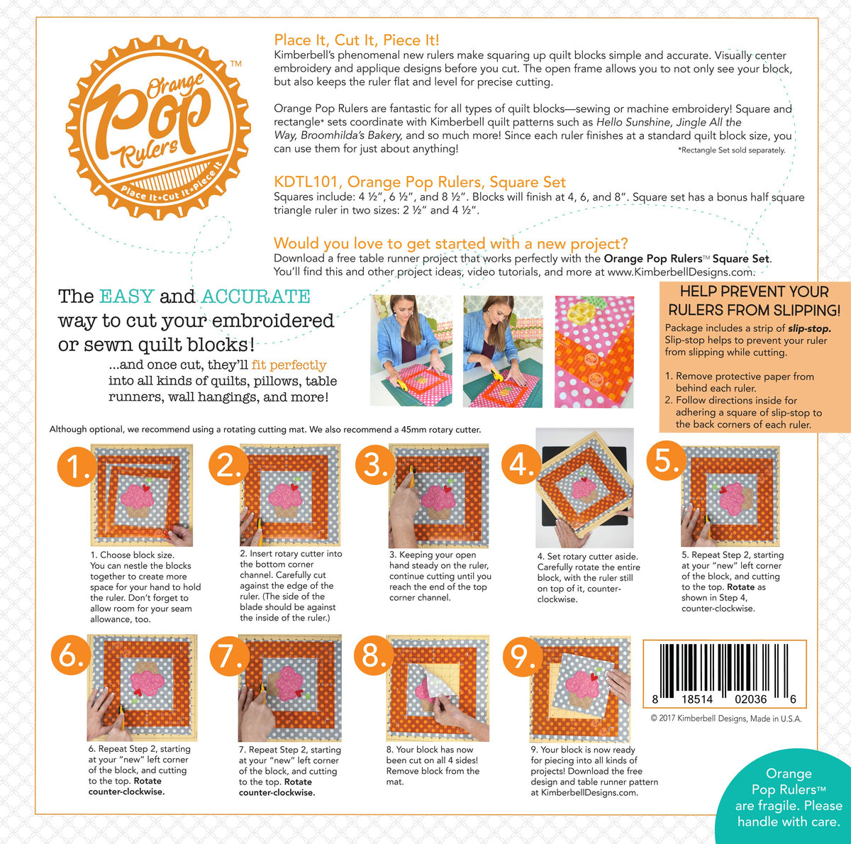 Orange Pop Rulers Square Set