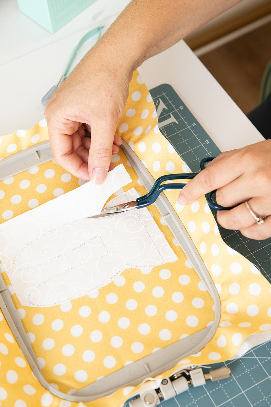 Double Curved Applique Left Hand Scissors