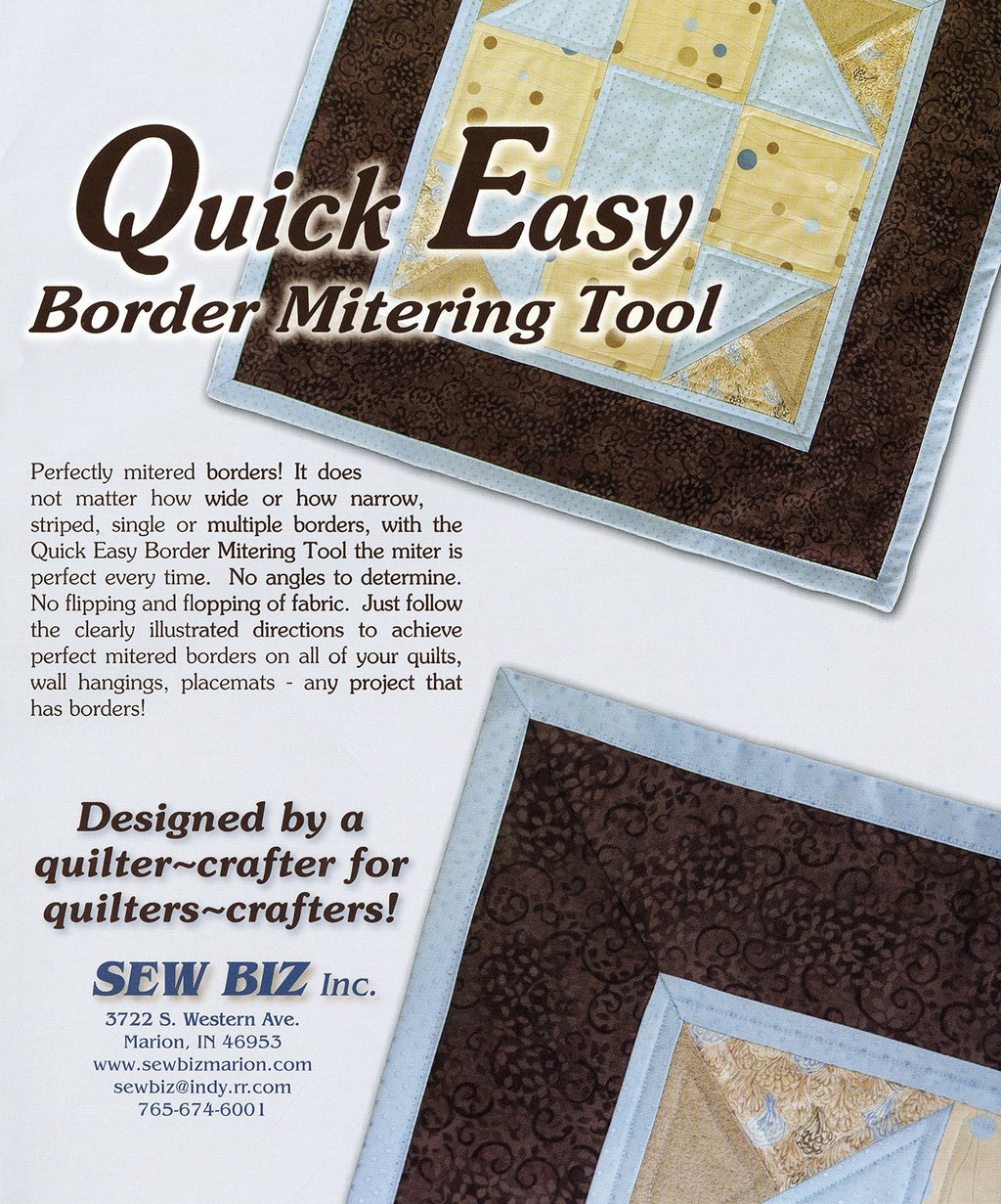 Large Quick Easy Border Mitering Tool 1pc