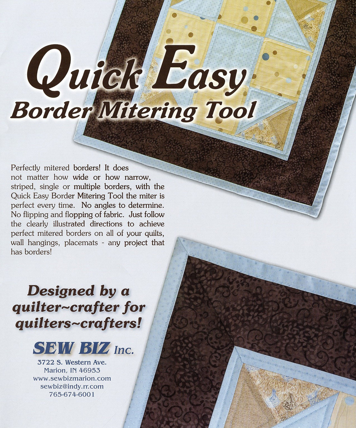 Large Quick Easy Border Mitering Tool 1pc