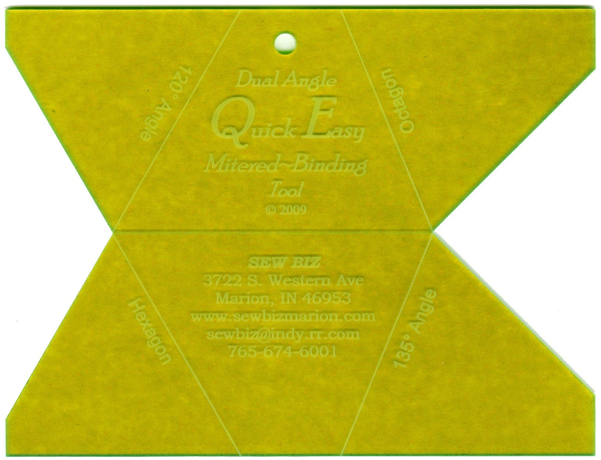 Dual Angle Quick Easy Mitered Binding Tool
