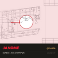 SCREW, 4-40 X 3/16 PHIL PAN HD, Janome #QM10350 — shown on the Janome parts diagram