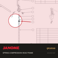 SPRING COMPRESSION LONG, Janome #QM10568 — shown on the Janome parts diagram
