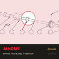 BEARING-10MM X 22MM X 16MM, Janome #QM10640 — shown on the Janome parts diagram