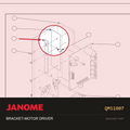 BRACKET CONTROLLER MOTOR, Janome #QM11807 — shown on the Janome parts diagram