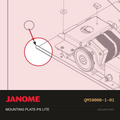 MOUNTING PLATE-PS LITE, Janome #QM50000-1-01 — shown on the Janome parts diagram