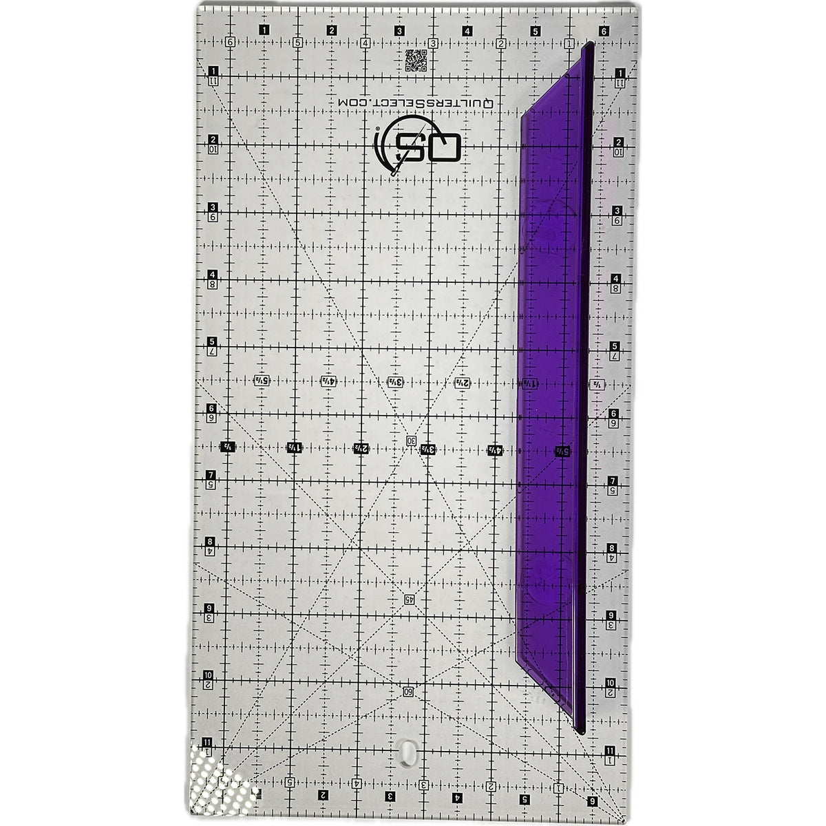 Transparent Ruler Handle 9.8in Purple