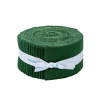 Confetti Cotton Christmas Green 2-1/2in Strips, 40pcs/bundle