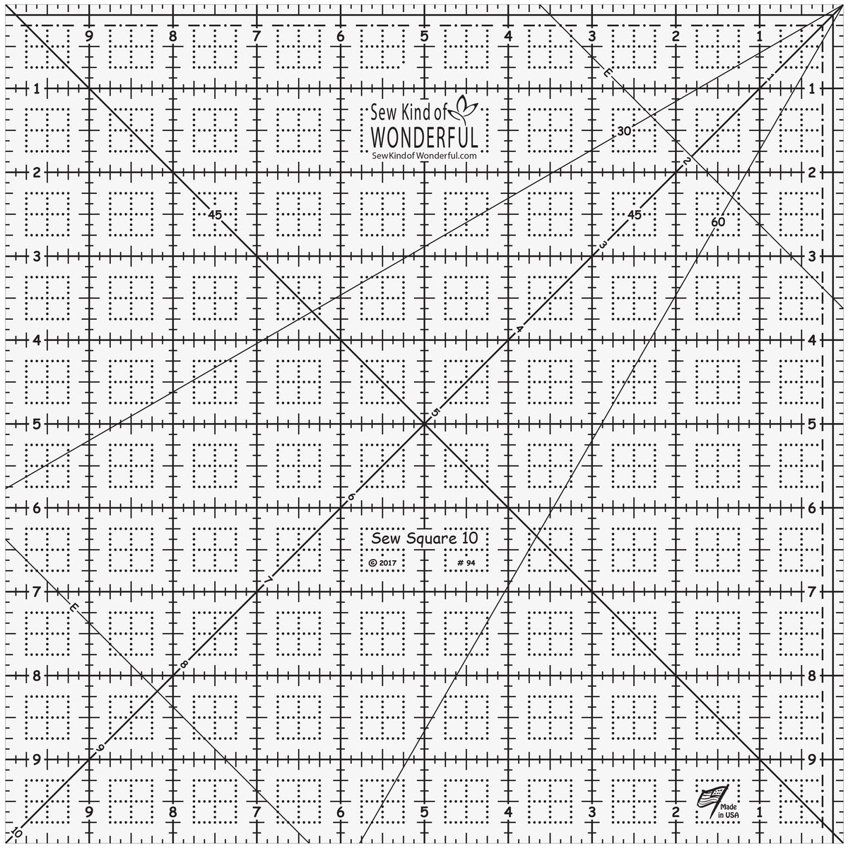 Sew Square 10 Ruler