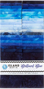 Basics Brilliant Blues 2.5in Strips (40pc x 20 colors)