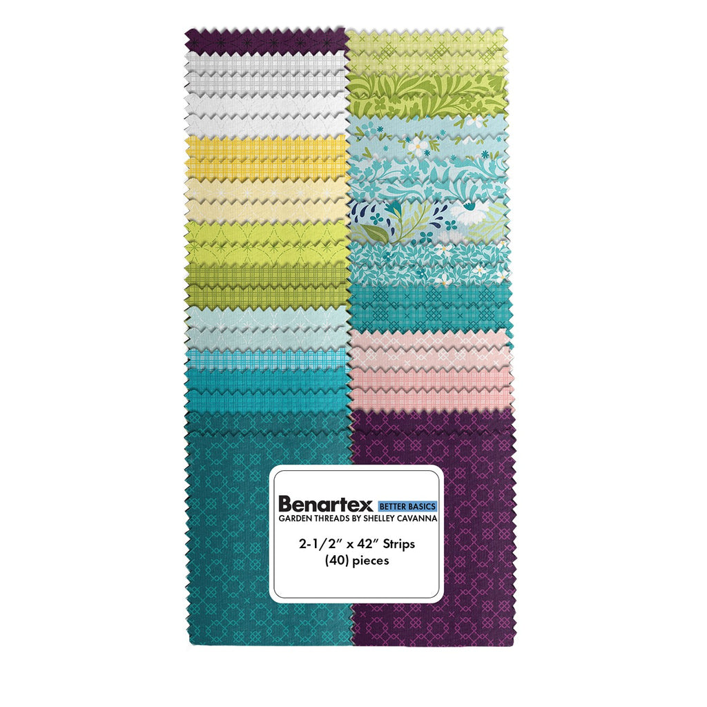 Garden Threads 2.5in Strips, 40pcs/bundle