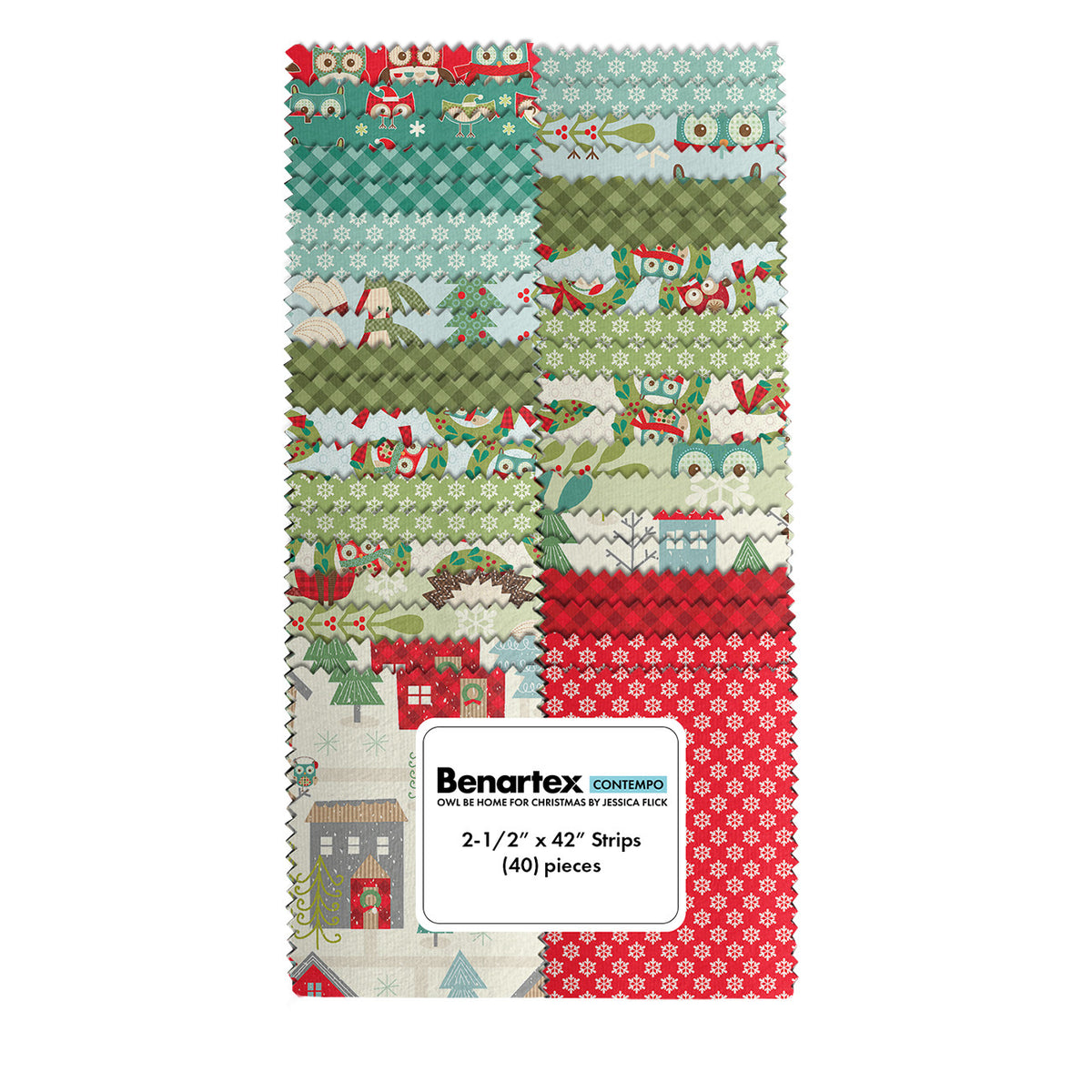 Owl Be HomeForChristmas 2-1/2in Strips, 40pcs/bundle