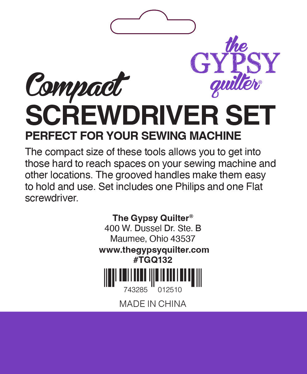 The Gypsy Quilter Sewing Machine Screwdriver Set
