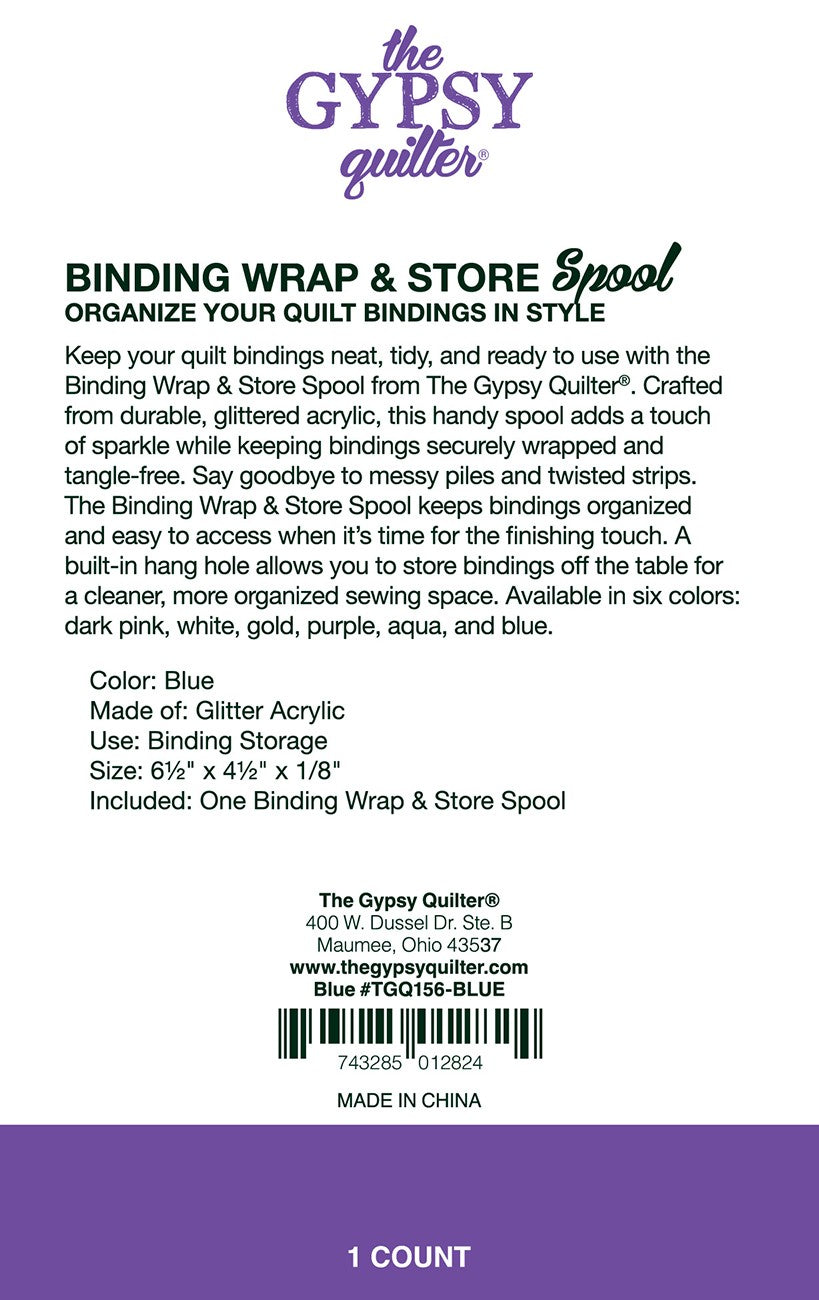 Binding Wrap and Store Spool Blue