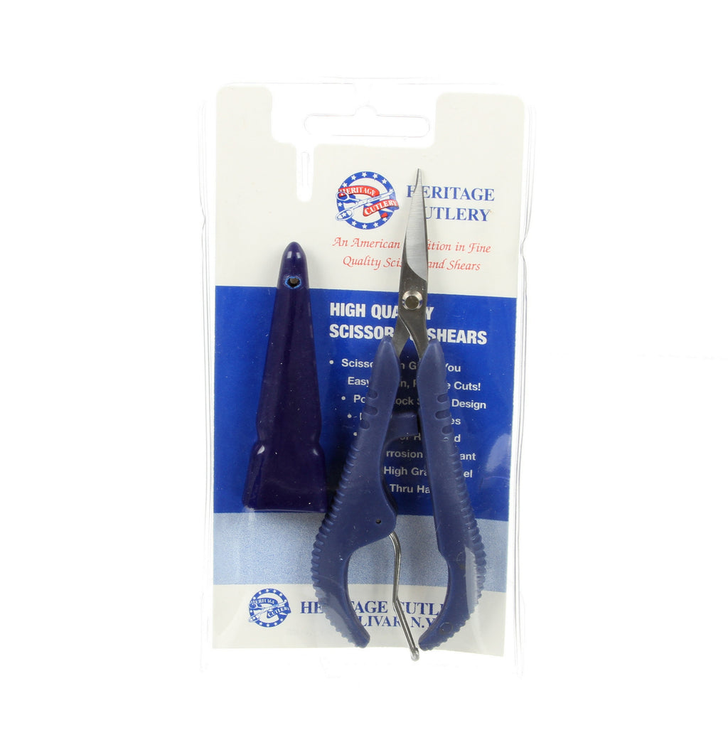 Spring-Loaded 5in Embroidery Nipper with Curved Blades