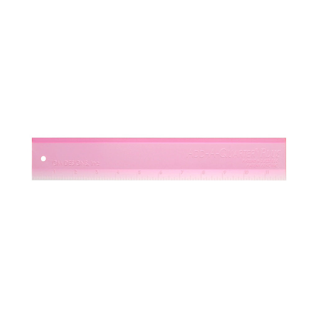 Add A-Quarter Ruler 12in Plus Pink