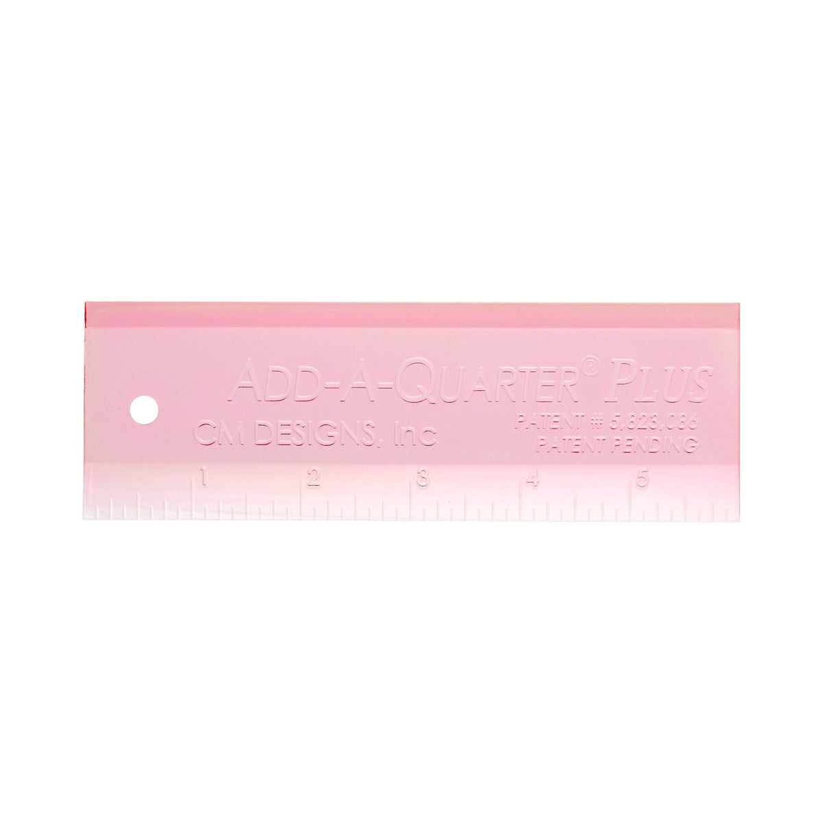 Add A-Quarter Ruler 6in Plus Pink