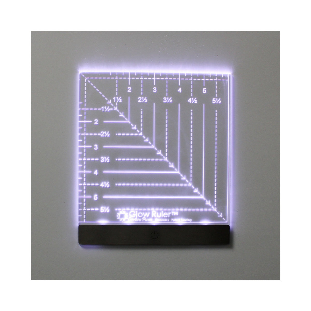 Carolina Moore Glow Ruler 6in Square Left Handed