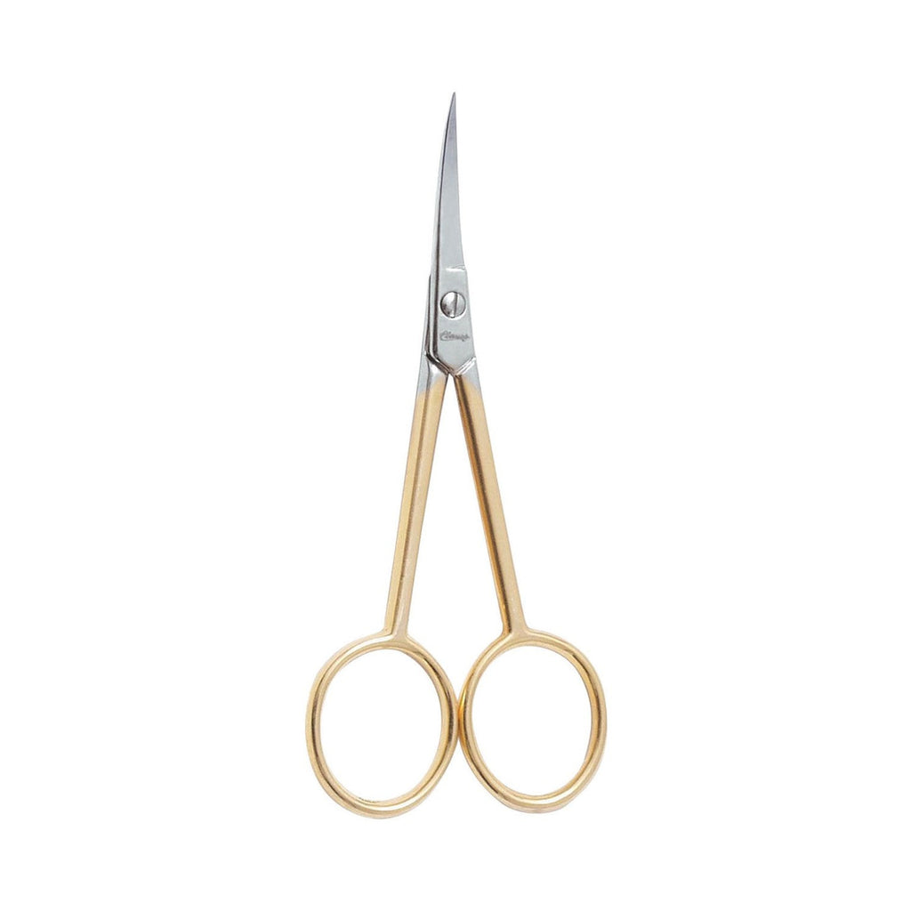 Clauss Curved Embroidery Scissor Gold Plate 4-1/2in