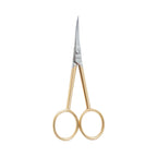 Clauss Curved Embroidery Scissor Gold Plate 4-1/2in