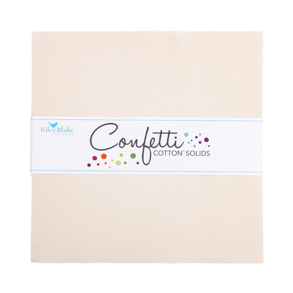Confetti Cotton Ivory 10in Squares, 42pcs/bundle