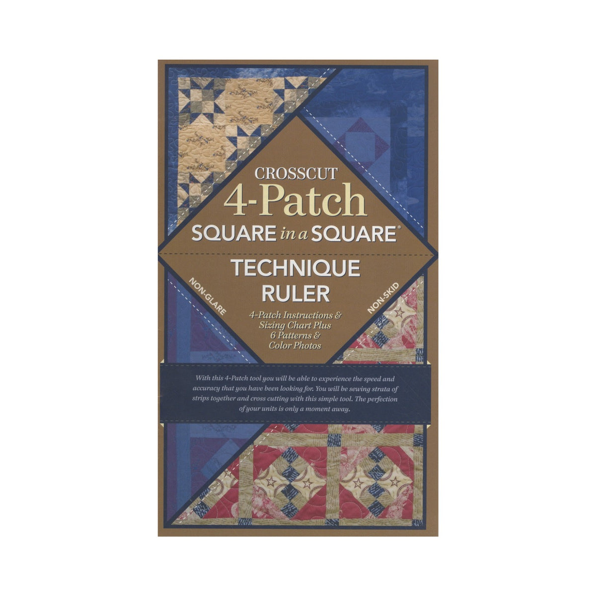 Crosscut 4 Patch Ruler with Book