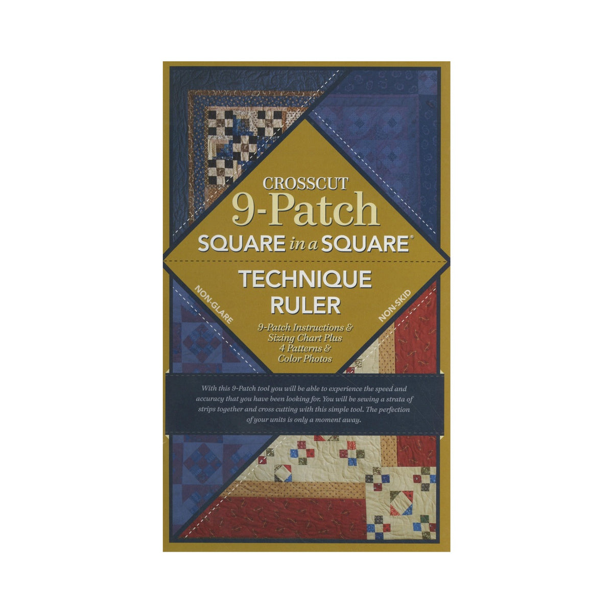 Crosscut 9 Patch Ruler with Book