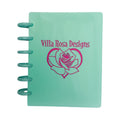 Discbound Storage Binder Teal With Villa Rosa Logo