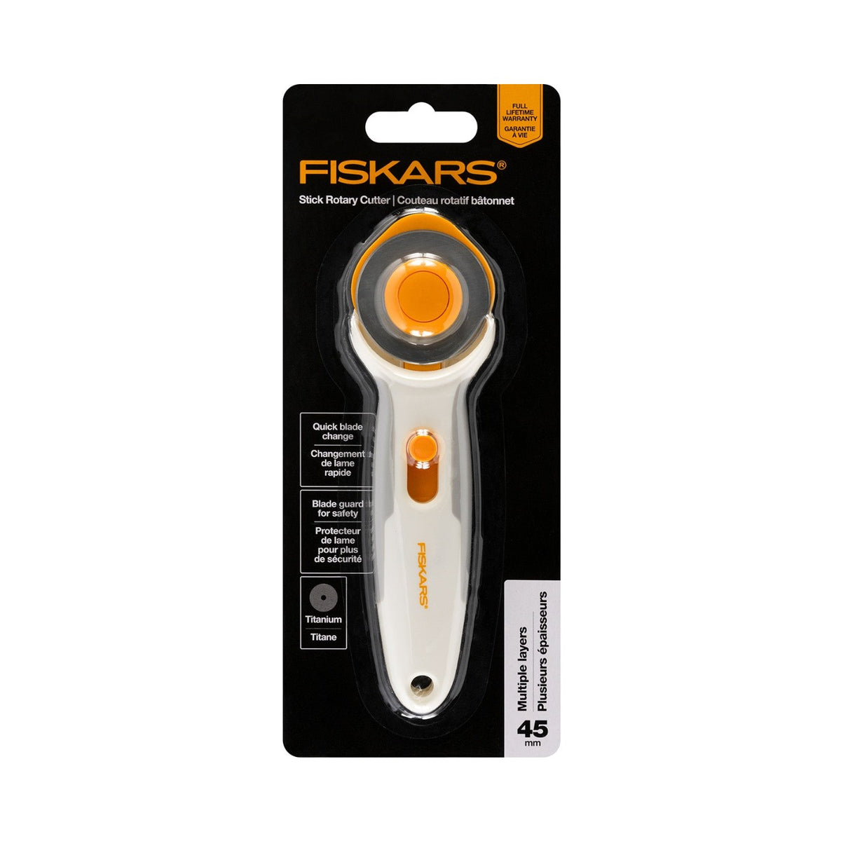Fiskars Titanium Stick Rotary Cutter 45mm