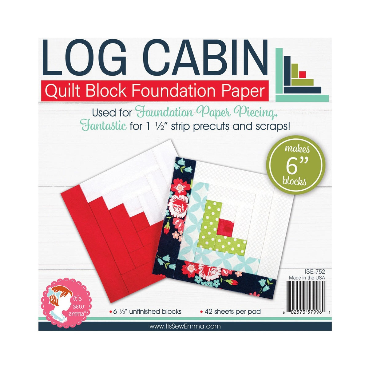 Log Cabin 6in Block Foundation Paper Pad