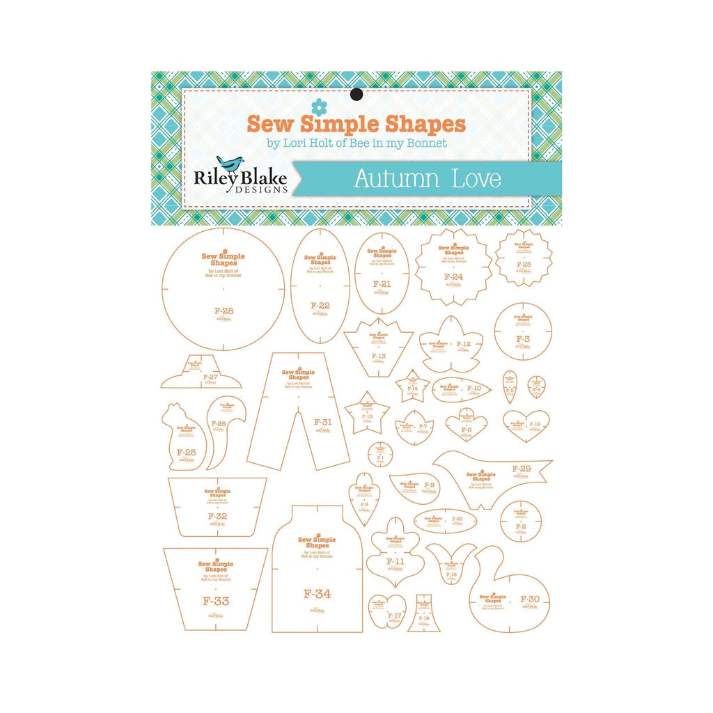 Lori Holt Autumn Love Quilt Template Set