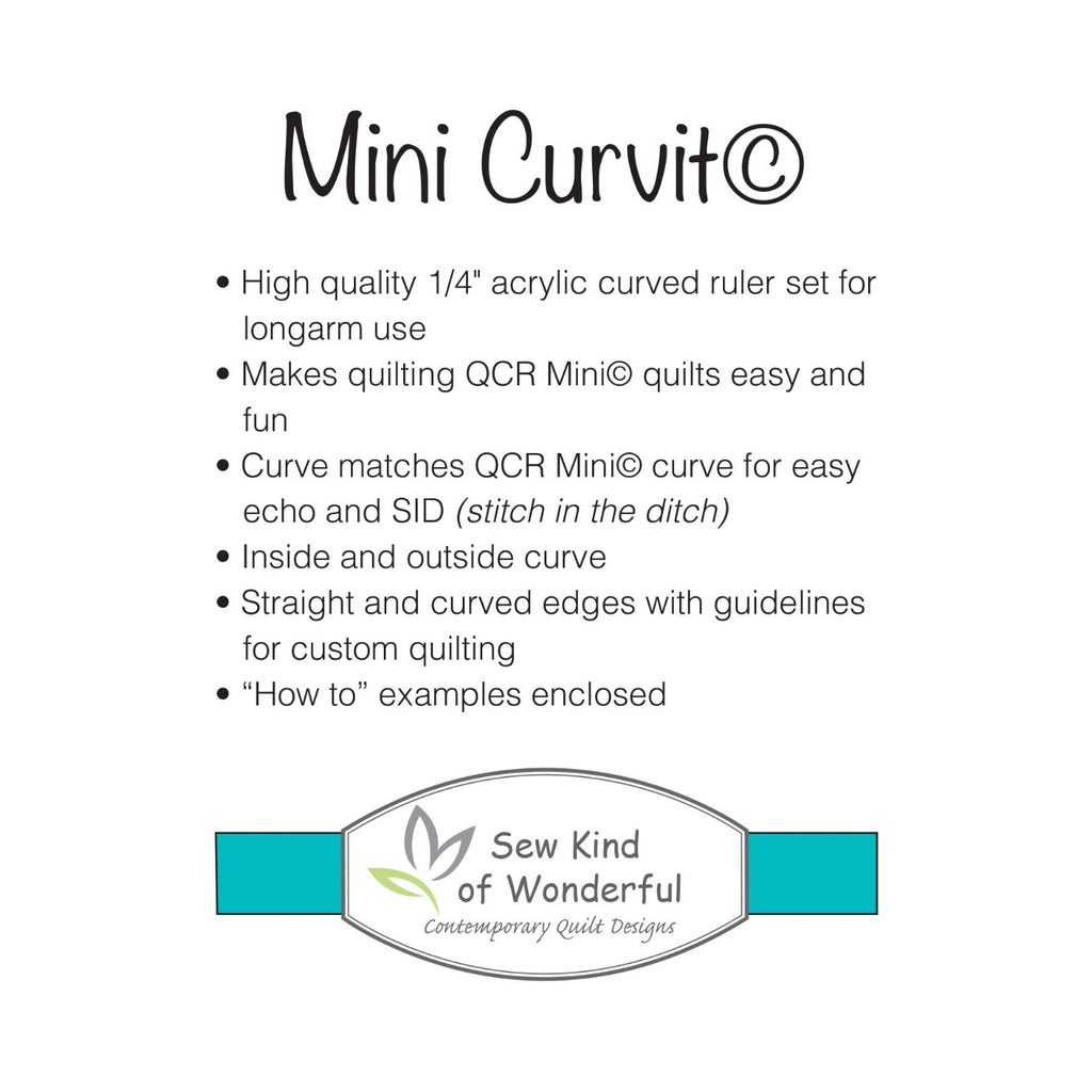 Mini Curvit Ruler for Longarm Quilting