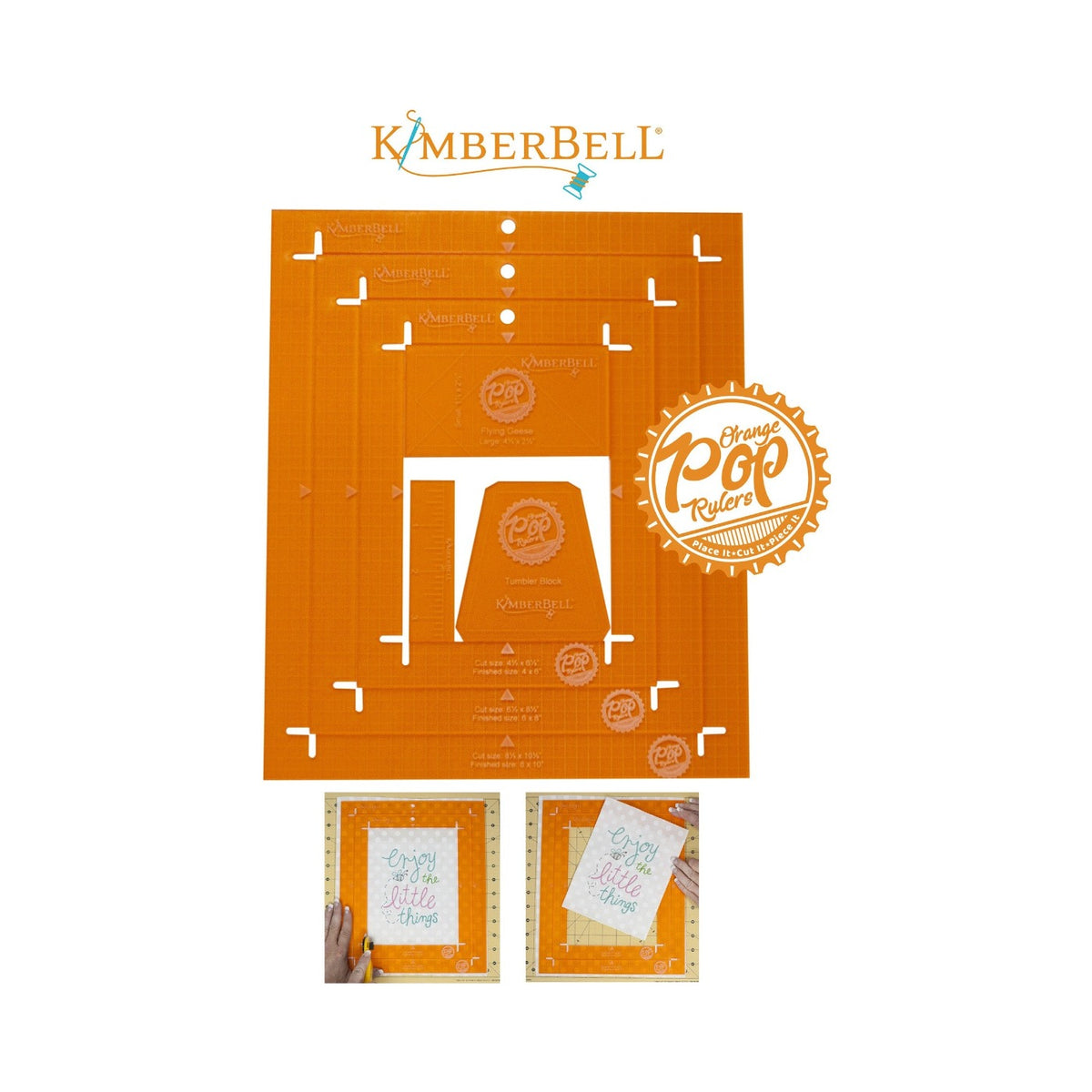 Orange Pop Rulers Rectangle Set