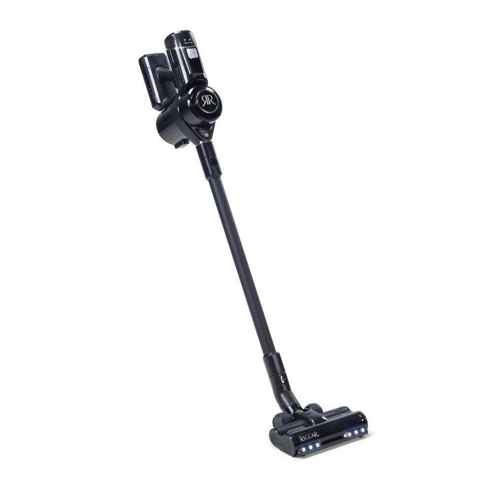 Riccar R65 cordless stick vacuum, front three-quarter view