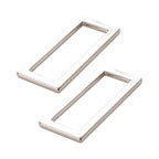 Rectangle Ring Flat 1-1/2in Nickel Set of Two