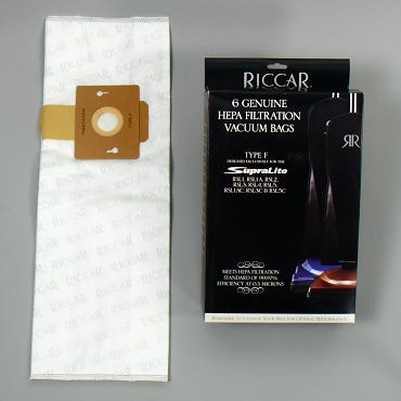 Riccar SupraLite Type F HEPA Media Bags, 6 Pack