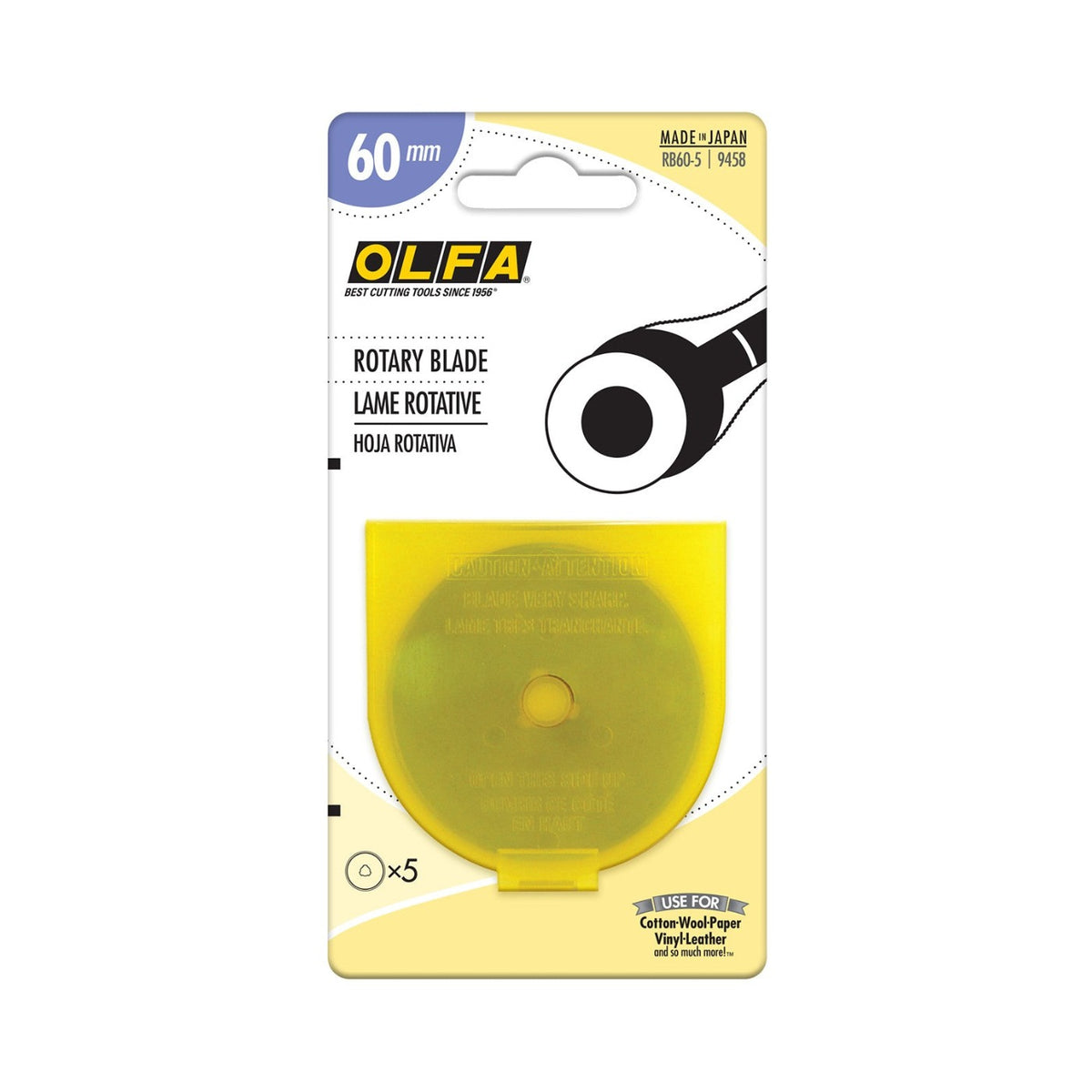 Rotary Blade RTY3 60mm 5ct Bulk