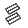 Slider Widemouth Flat 1-1/2in Black Metal Set of Two