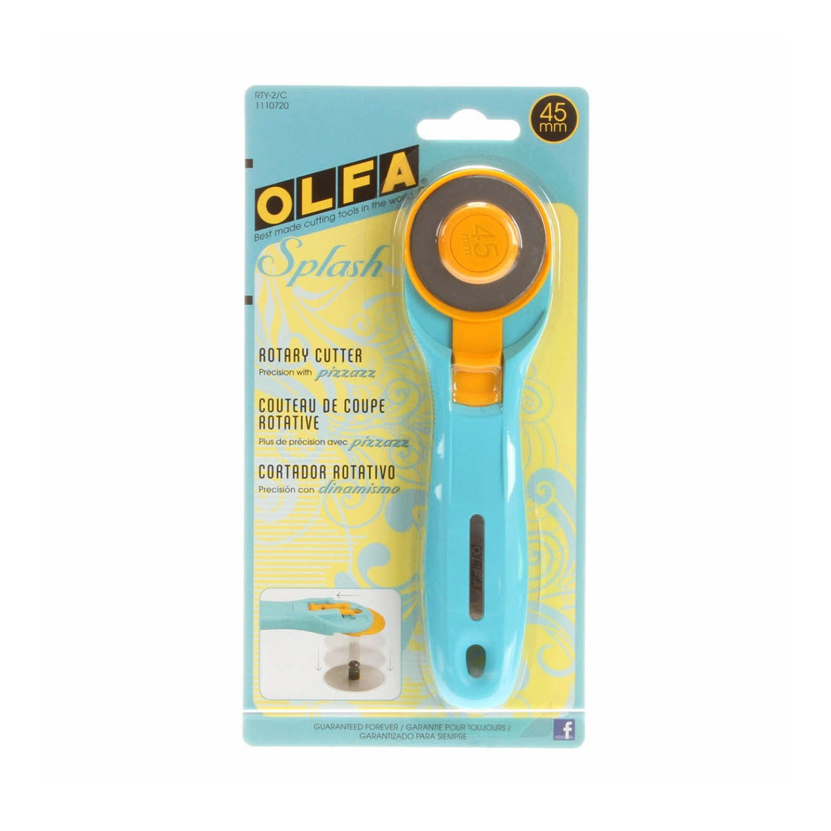 Splash Rotary Cutter 45mm Aqua