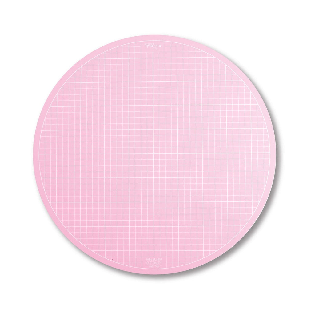 Sue Daley Round Rotating Cutting Mat 10in Pink