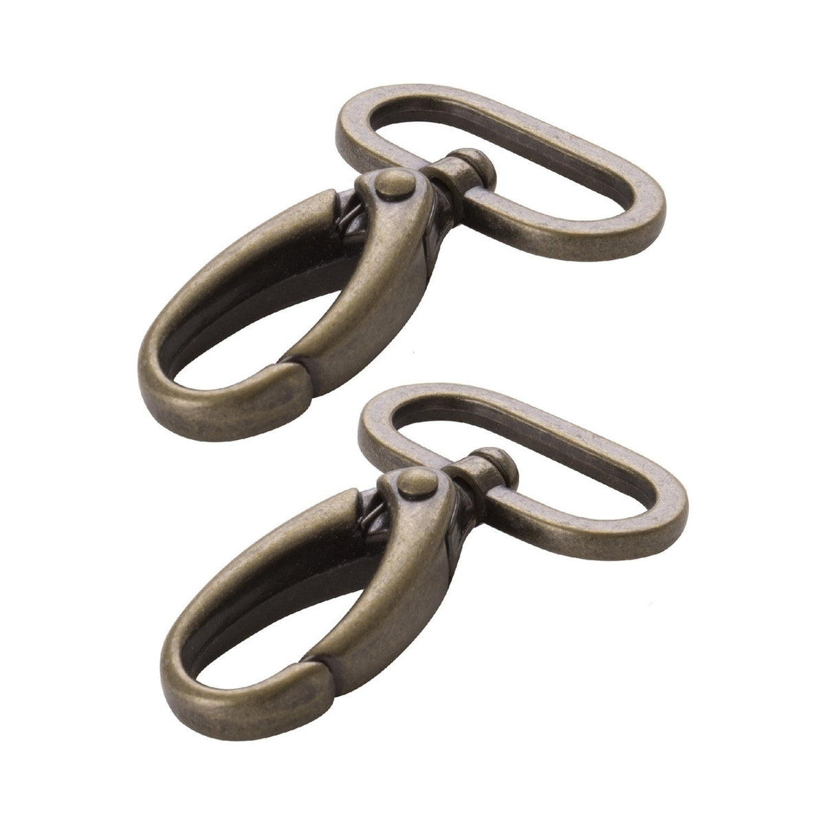 Swivel Hook 1in Antique Brass Set of Two