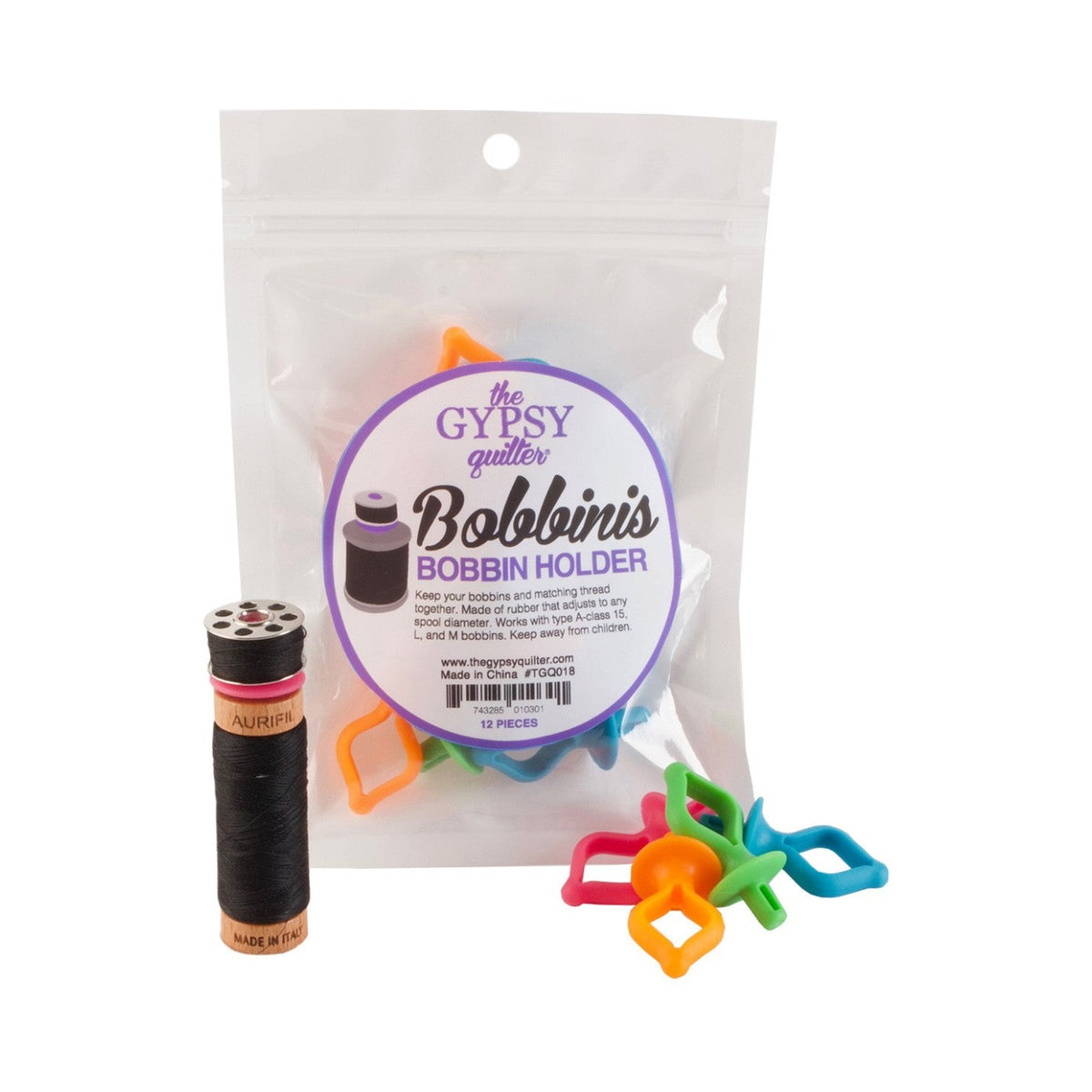 The Gypsy Quilter Bobbini Bobbin Holders 12pc Bag