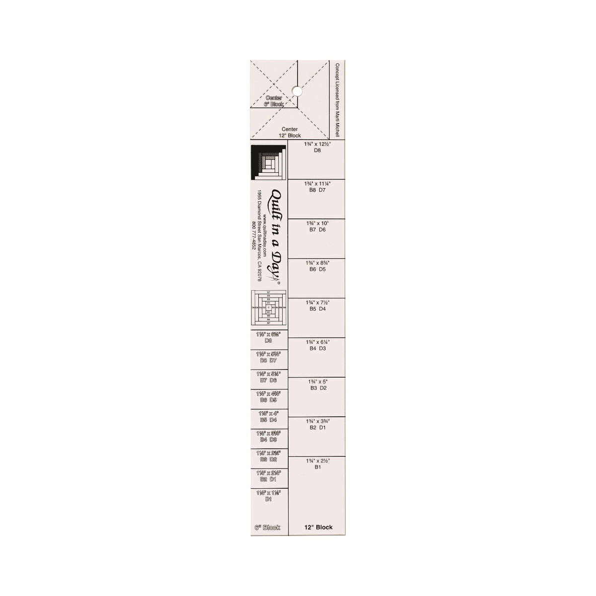 The Log Cabin Ruler 6in and 12in