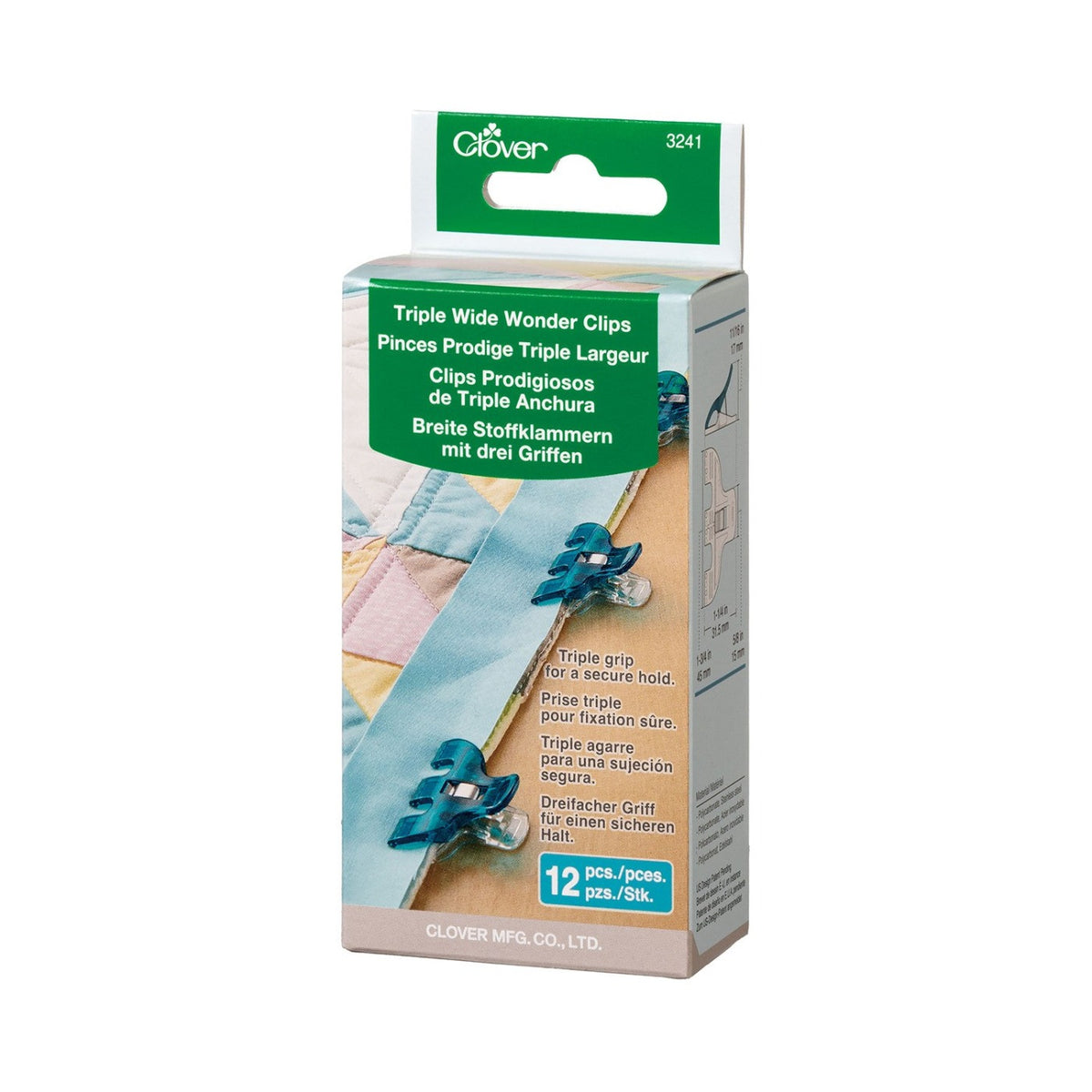 Triple Wide Wonder Clips 12pc