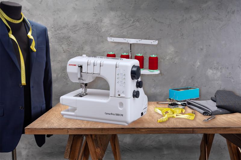 Janome CoverPro 1000CPX Serger in use