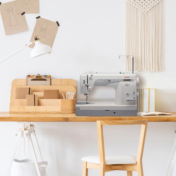 Janome 1600P-QC Sewing Machine in use