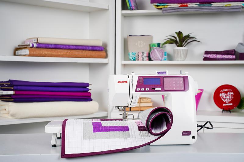 Janome 5300QDC-LBQ Sewing Machine in use