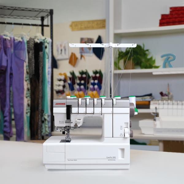 Janome CP3000P Serger in use