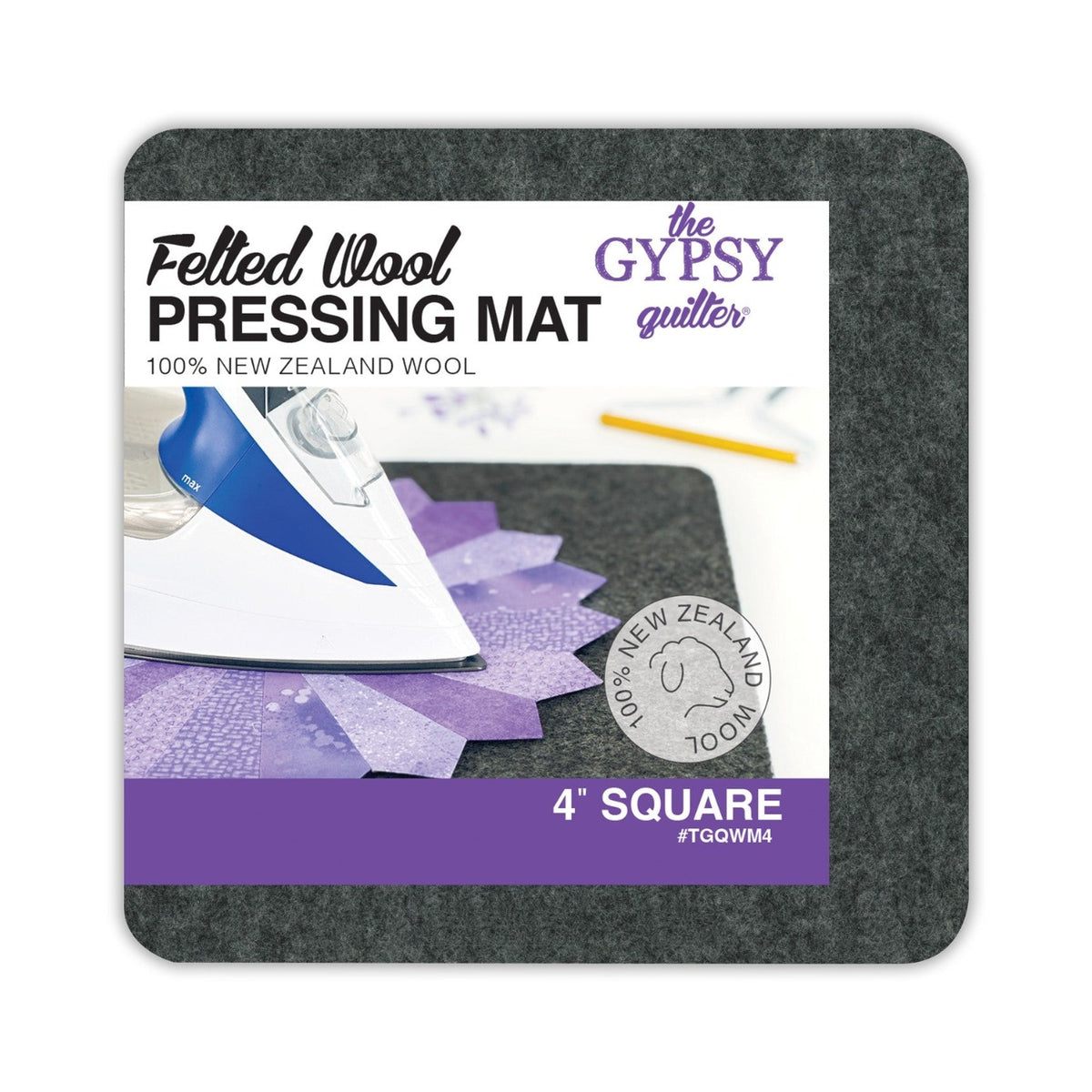Wool Pressing Mat 4in x 4in x 1/2in Thick